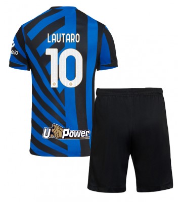 Inter Milan Lautaro Martinez #10 Hemmakläder Barn 2024-25 Kortärmad (+ Korta byxor)